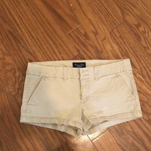 Khaki American eagle stretch short